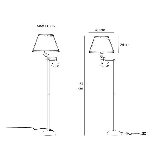 rusztikus mediterran allolampa antikolt rez klasszikus forgathato allithato feher lampaernyos nappali vilagitas country vintage 2.jpg